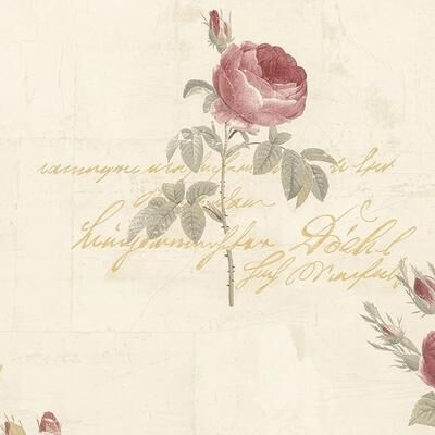 Script Rose Murfreesboro 32.7 Ft. x 20.5 In. Vinyl Pink Peonies Wallpaper Covering