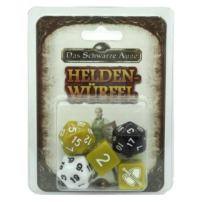Ulisses Spiele DSA5 Einsteigerbox - Krieger-Würfelset, 5 Stück, gelb (DE-Ausgabe) (US25419)