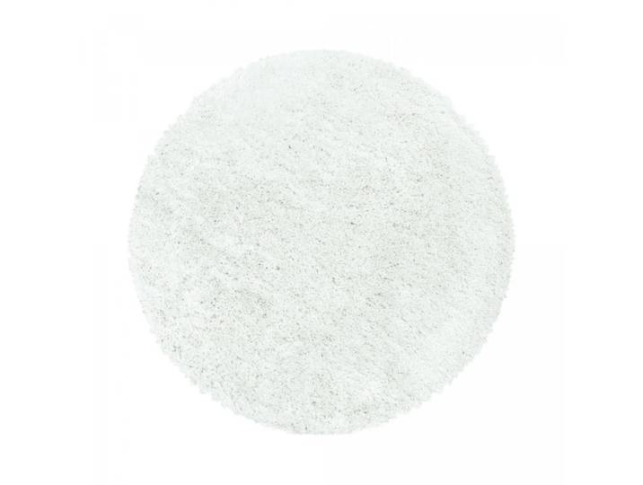 Tapis shaggy 120x120 rond blanc