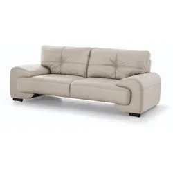 3-SITZER SOFA Omega aus Kunstleder, Beige