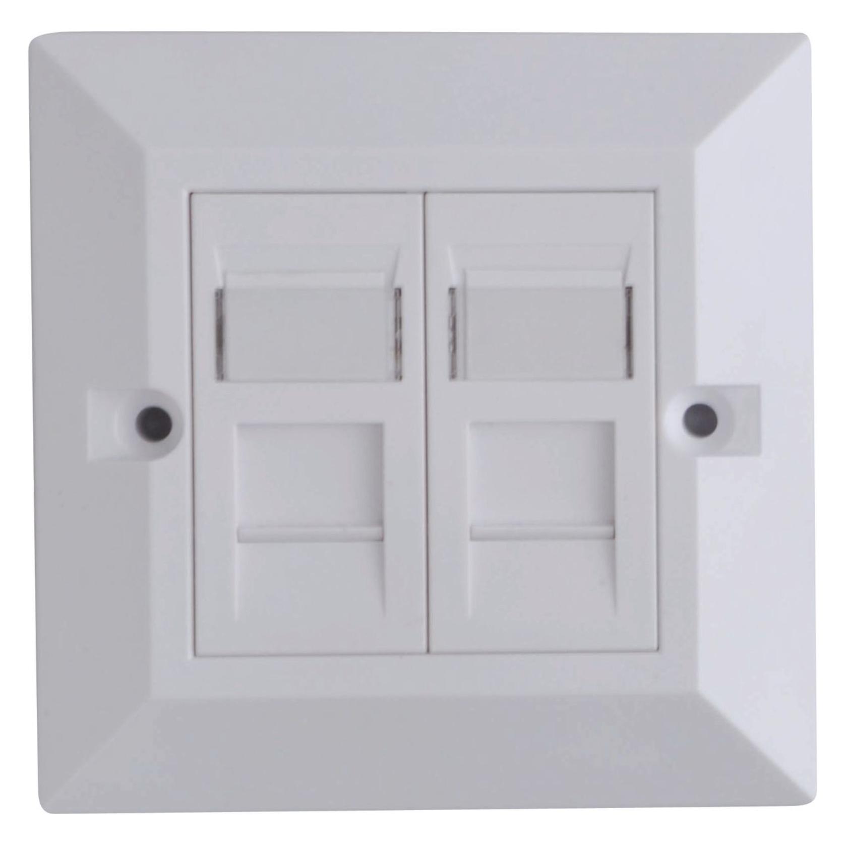 Lanview CAT6 priekinis pultas Dual Gang UK (LVN126188UK-2)