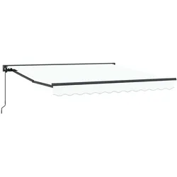 vidaXL Markisenrahmen Weiß 350 x 250 cm Polyester mit PU-Beschichtung