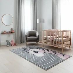 Kinderteppich TASNA, mit Einhorn-Motiv, Rosa, 160 x 230 cm