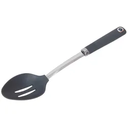 6x FreshChoice Kochlöffel, gelocht, schwarz, Kochbesteck, Schwarz
