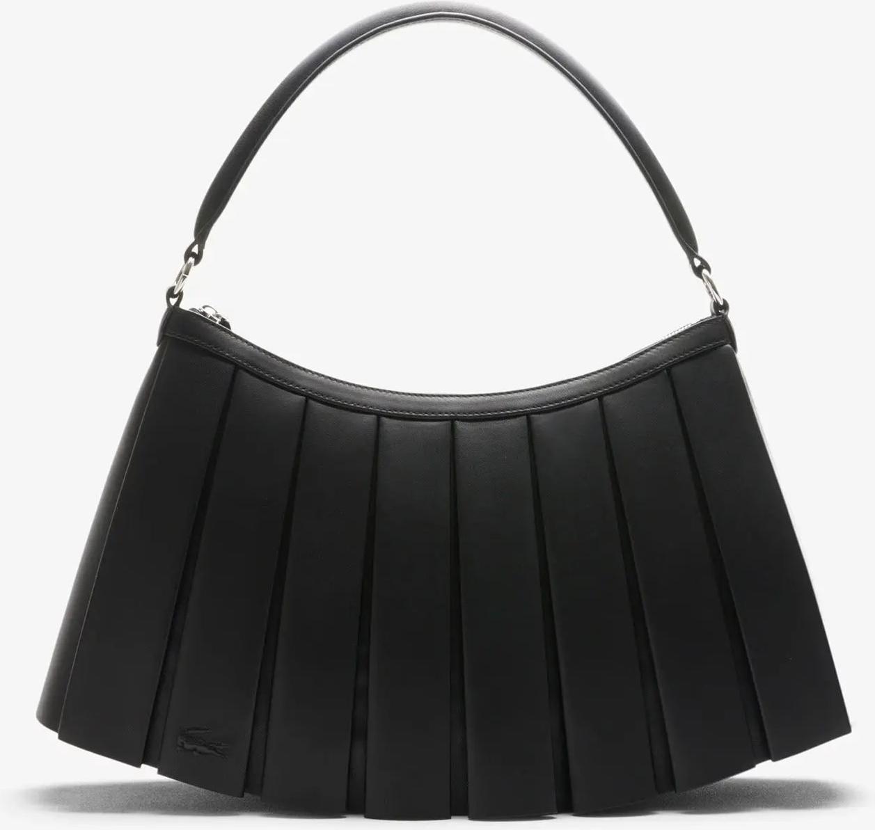 Lacoste Grand Sac Lenglen, schwarze Leder-Modelltasche