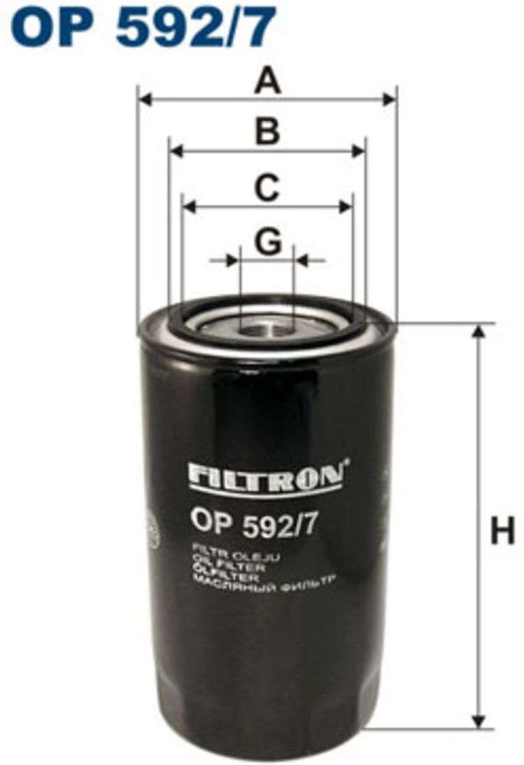 Ölfilter FILTRON OP592/7
