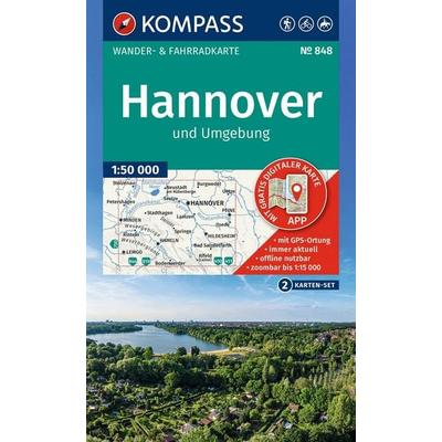 KOMPASS Wanderkarten-Set 848 Hannover und Umgebung (2 Karten) 1:50.000, Sonstige von , KOMPASS Freytag & Berndt, 978-3-99154-463-0