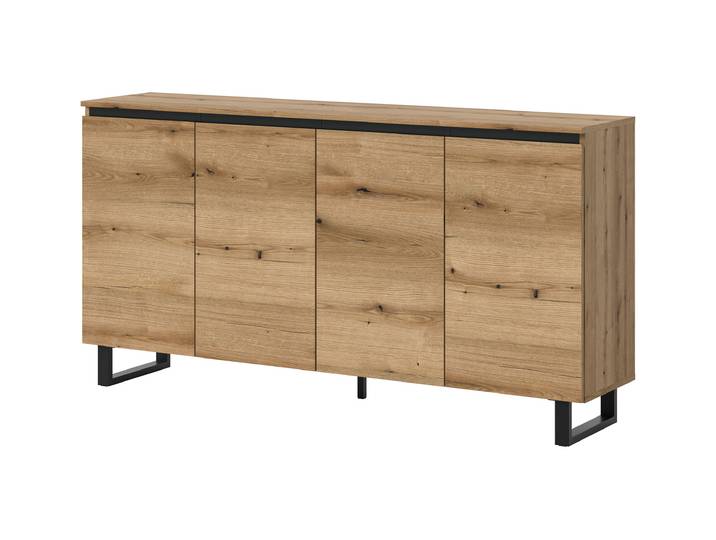 Sideboard Evoke Eiche 4-türig 160 x 36 cm - TOMASA
