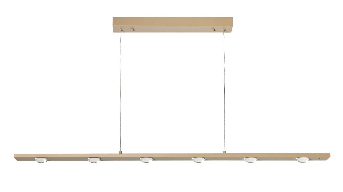 Moderne ETH Jake LED hanglamp in beige en bruin met aluminium en glas