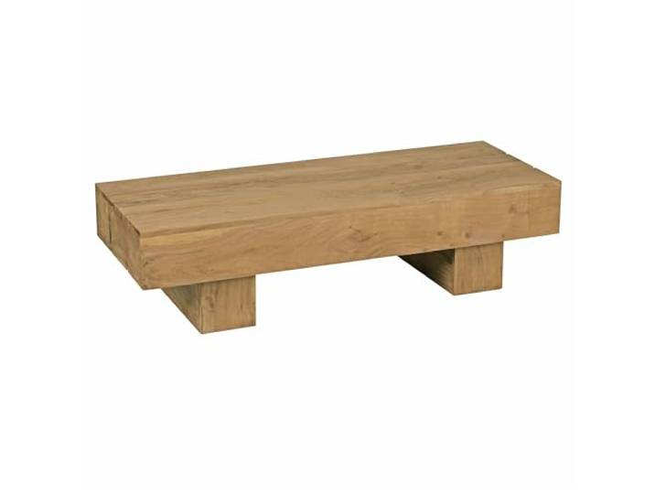 Wohnling Couchtisch Massiv-Holz Akazie 120cm breit Design Wohnzimmer-Tisch dunkel-braun Landhaus-Stil Beistelltisch