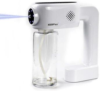 Combo Retail Shop Nano Spray Sanitiser Gun, Wireless UV Blue Light For Home, Car, Hotel Disinfection, Humidification white