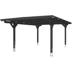 Skan Holz Carport Odenwald 428x648 cm anthrazit Holzcarport