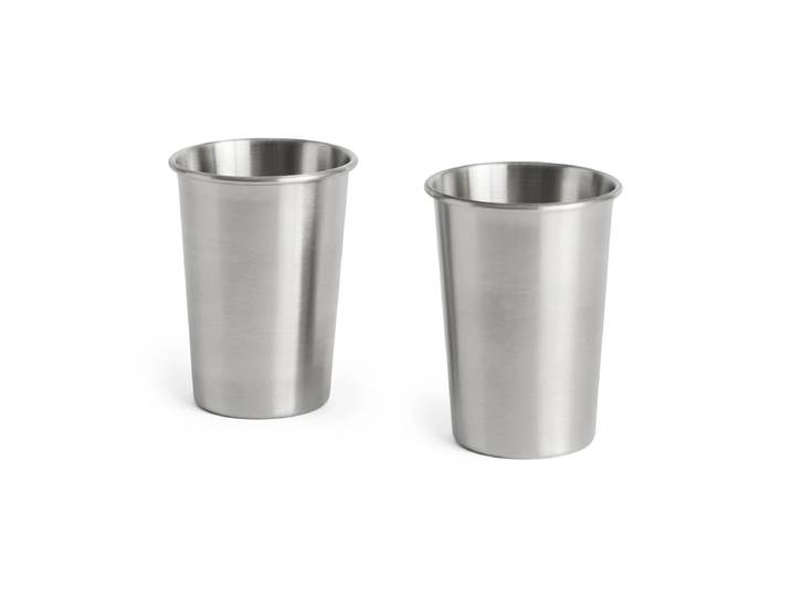 HAY - Outdoor Market Tasse M, Edelstahl (2er-Set)