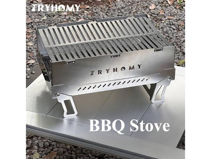 Barbecue gril chauffage poêle Camping Barbecue brasero IGT 1 unité poêle bois de chauffage poêle acier inoxydable barbecue Grill
