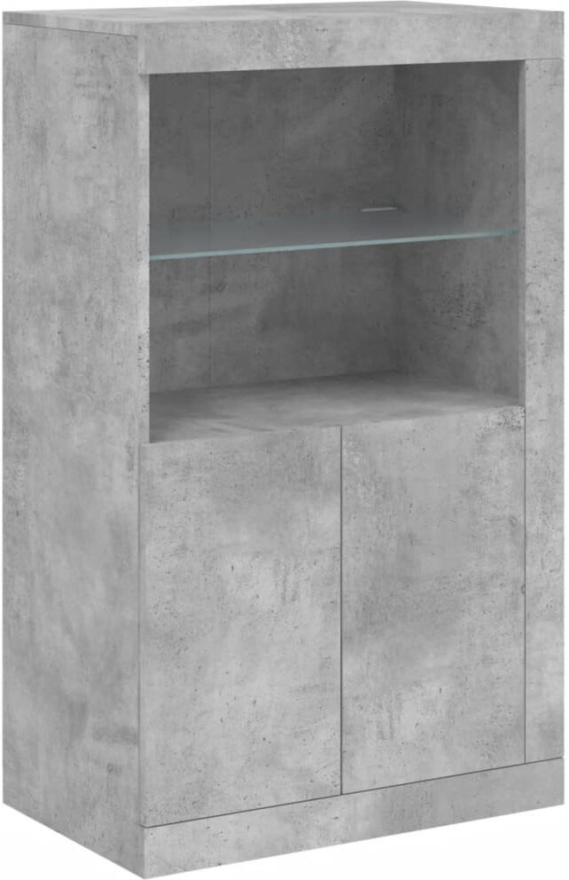 Metro Baraa Accent Cabinet Concrete Grey 42cm H X 40.5cm W X 120cm D