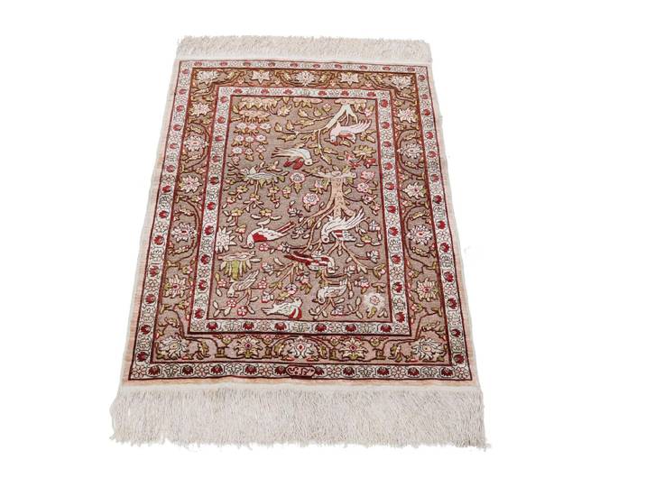Hereke Seide Teppich 64x91 Handgeknüpft Orientteppich Seide