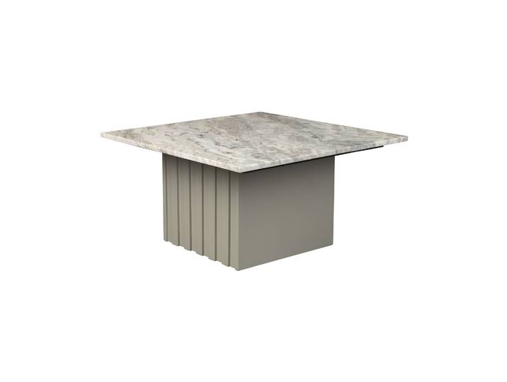 Table basse carrée en marbre beige Clayton