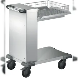 B.PRO CCE 53/53, Korbspender aus rostfreiem Edelstahl, fahrbar