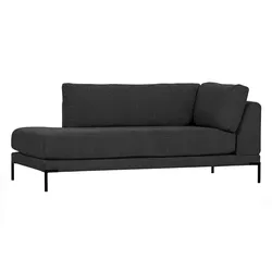 Modulsofa Couple Lounge Element, Melange-Stoff, modernes Design, dunkelgrau, links