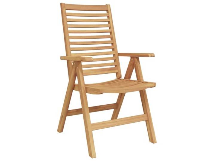 MNCVXAXG Stuhl 6 Stück braun Teakholz massiv umbaubar Massives Teakholz, Armlehnen aus Teakholz, platzsparend zusammenklappbar, 64,5 x 52 x 108 cm, Sitzfläche 45 cm