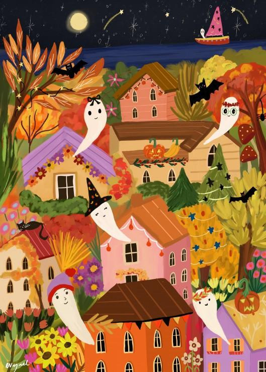 Pieces & Peace Puzzel Spookstad 500-delige puzzel