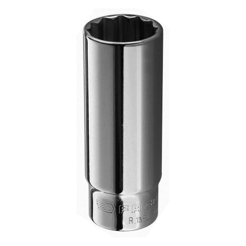 Facom 1/4 inch steeksleutel met 12 randen, 12 mm extra lang, R.12EL