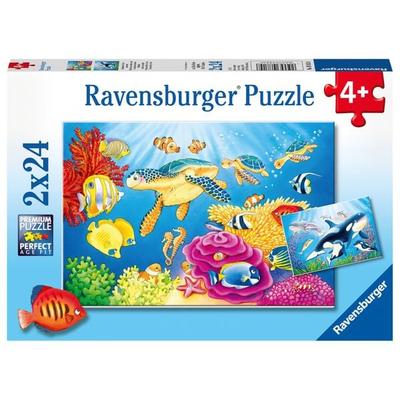 Puzzle Ravensburger Kunterbunte Unterwasserwelt 2 X 24 Teile
