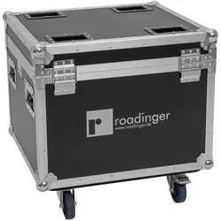 Roadinger Flightcase 2x EYE-1940 mit Rollen (Universal), Audio Racks + Cases, Silber