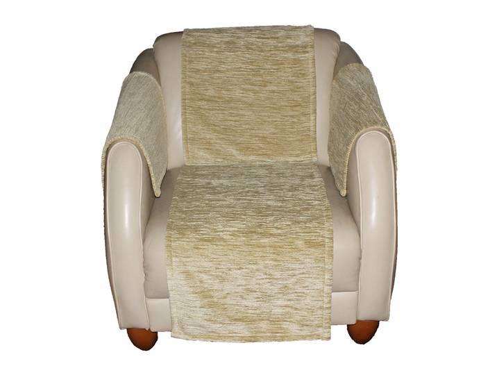 Sofahusse WIRTH Miriam , beige, Kunstfaser, Hussen, Sofahusse, 2-er Set, Armlehnenschoner, Maß: 60 x 40 cm, 2 Stück