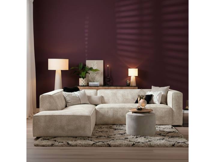 Bronx71 Ecksofa Memphis Chenille taupe links