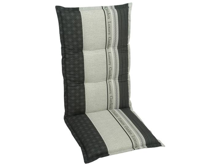 Sesselauflage, Anthrazit, Creme, Schwarz, Weiß, Füllung: Schaumstoff, Vlies, 50x7x120 cm, mittels Bändern zu befestigen, mittels Gurtband zu befestigen, Gartenmöbel, Gartenpolster & Auflagen, Sesselauflagen