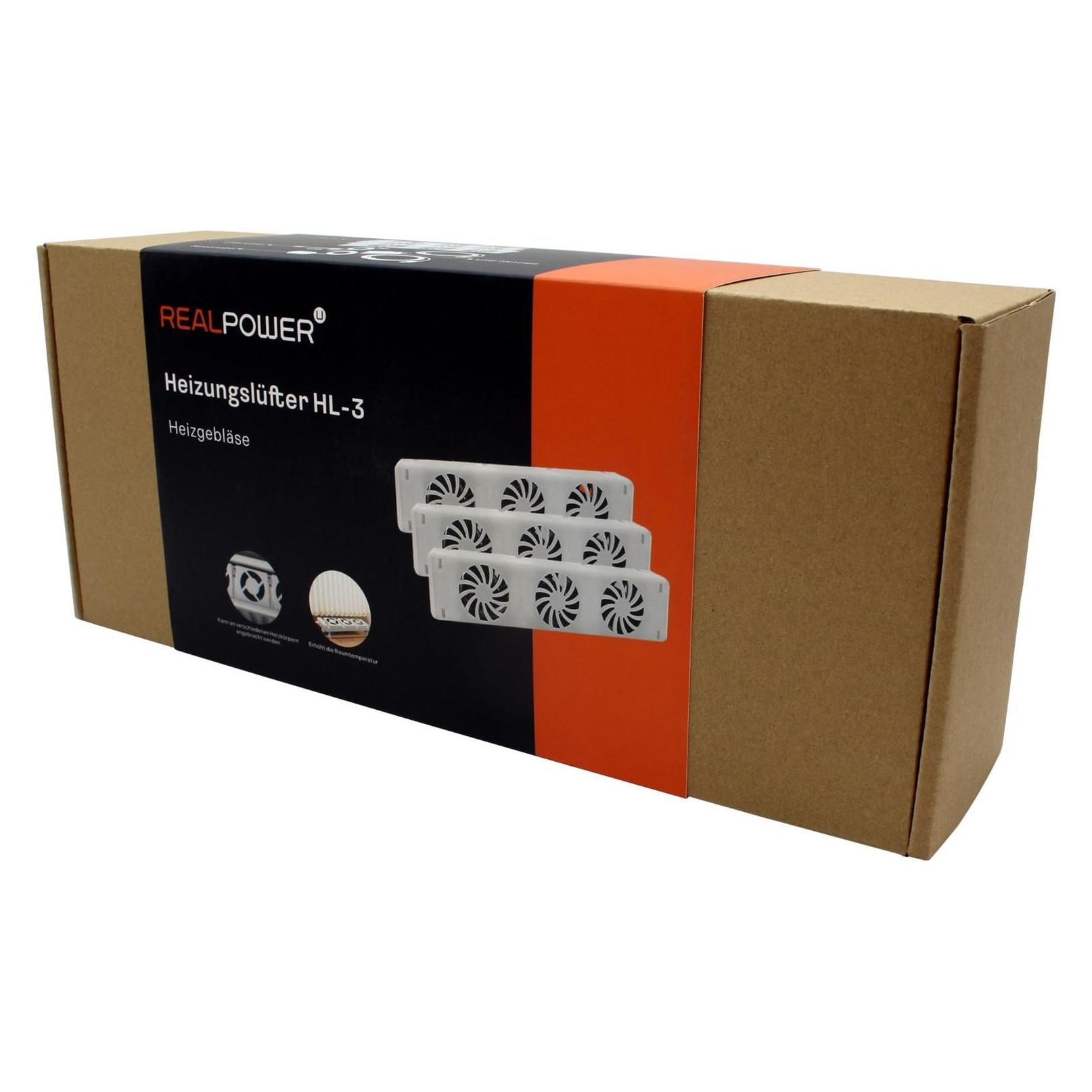 RealPower Heizungslüfter HL-3,3er Set mit 3 Ventilatoren (3x) (511292)