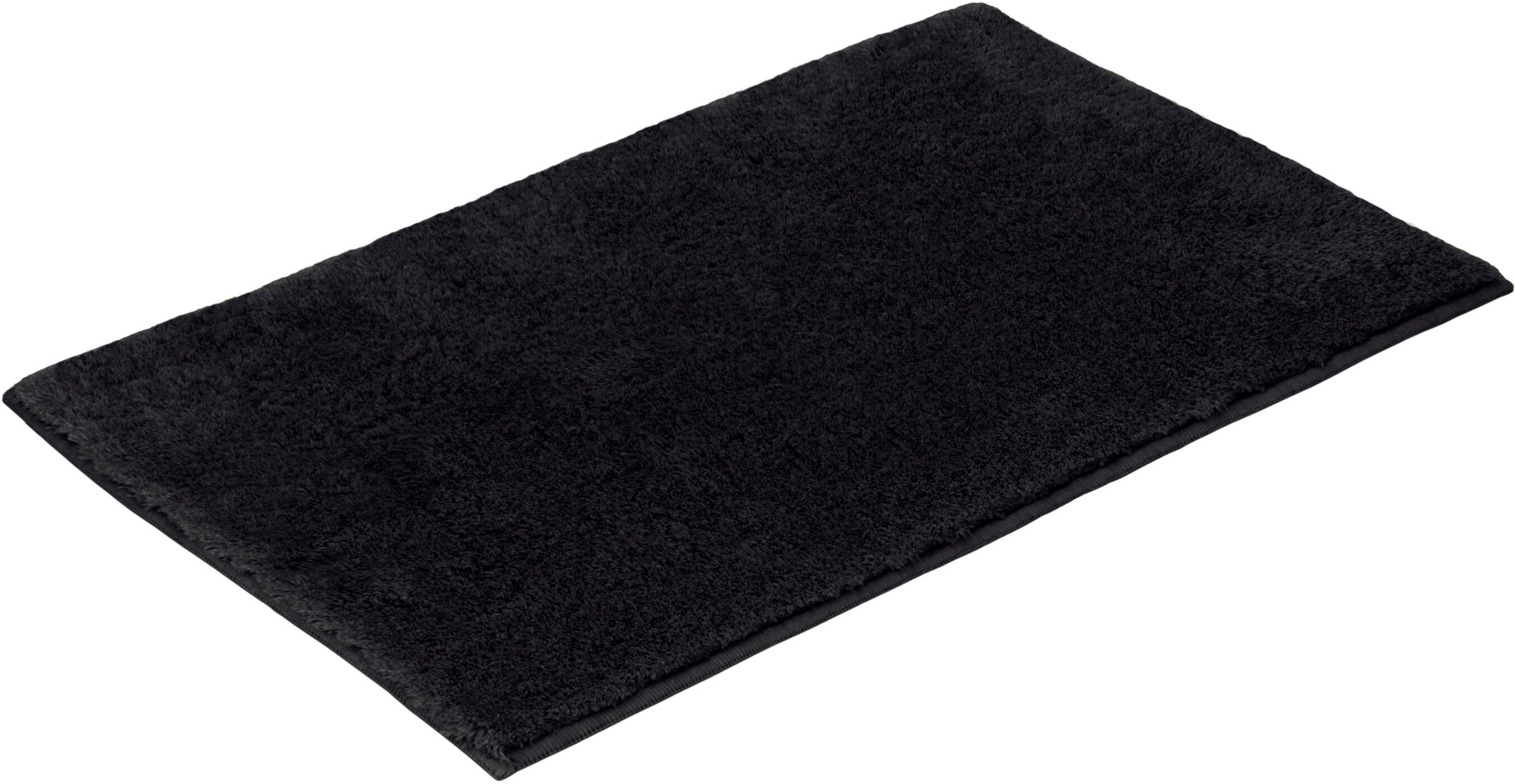 Badematte VOSSEN "Timeless", schwarz, H:10mm, Polyacryl, Badematten, Badematte schwarz rechteckig (60cm x 100cm ), 1 Stk.