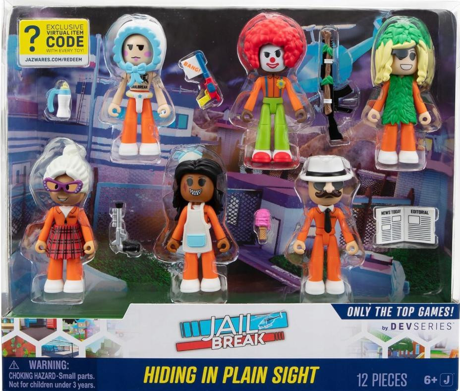 Jazwares Roblox Jailbreak figuurtjes set van 6 met spelcode - CRS0059