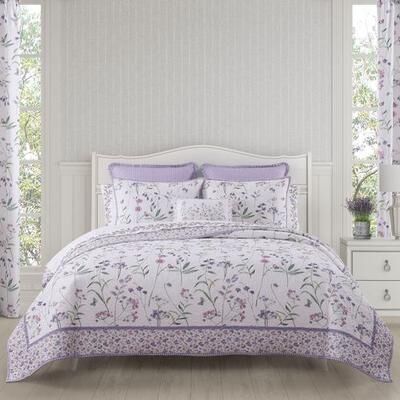 J Queen New York, Inc. Nola Quilt Set Purple, Full / Queen, Purple
