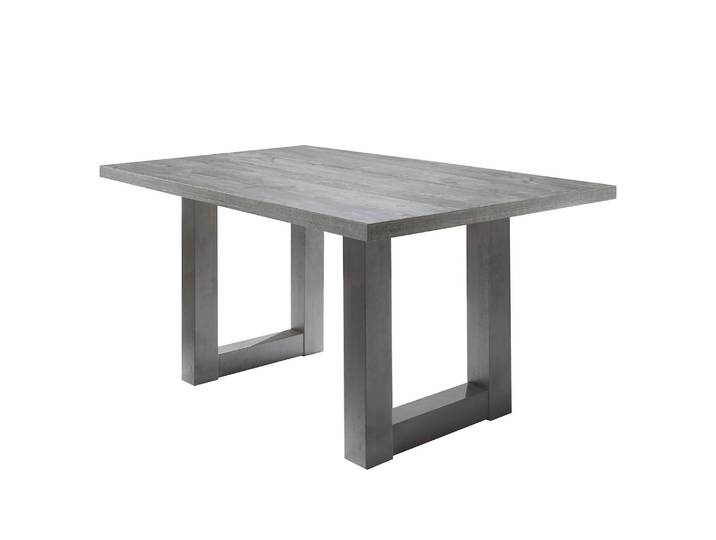 Table Leeton II 140 x 90cm Gris/Imitation béton