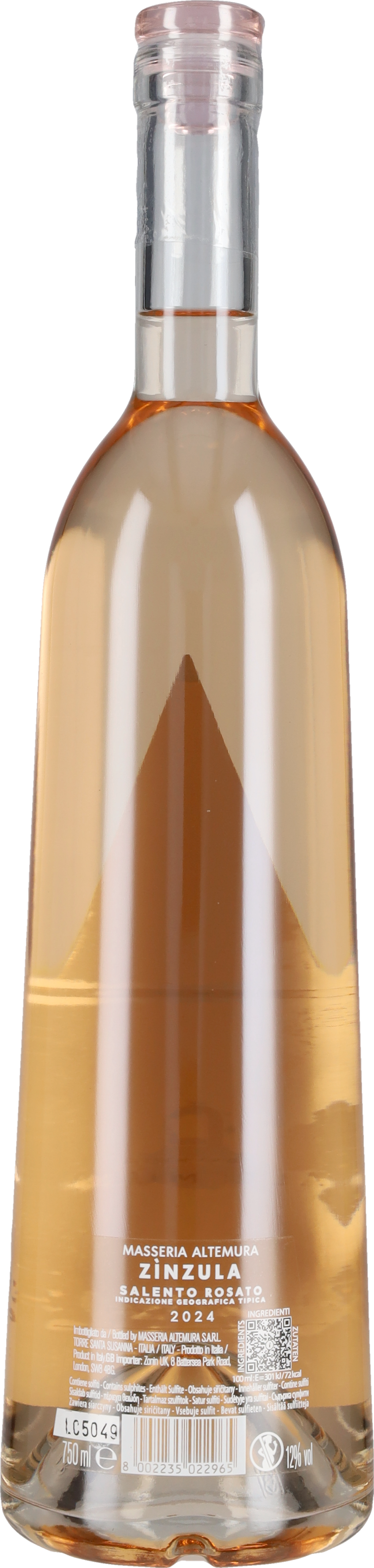 Negroamaro Rosato 'Zinzula' Masseria Altemura 2024