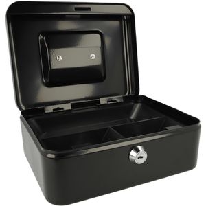 Westcott Geldkassette E-51001 Black, schwarz, 20 x 8,9 x 16,1 cm, schwarz