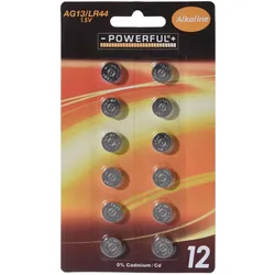 Koopman Knopfbatterien (12 Stk., LR44), Batterien + Akkus