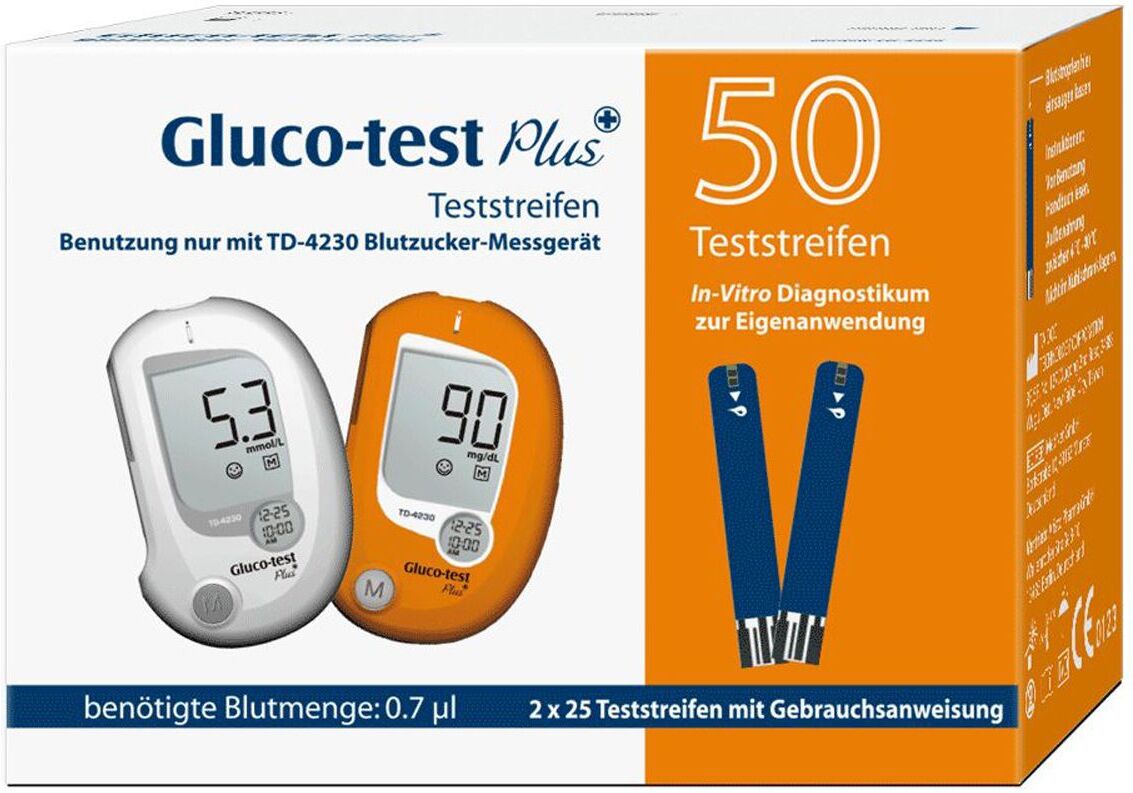 Gluco-test Gluco Test Plus Blutzuckerteststreifen 50 St Teststreifen