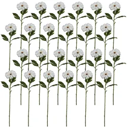 CREATIV green künstliche Pflanze Zinnie, 63cm, wieß, 24er Set