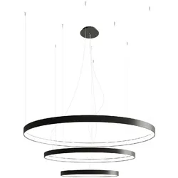 Pendelleuchte Hängelampe Lüster LED Esszimmerleuchte Rind Design schwarz D 110cm