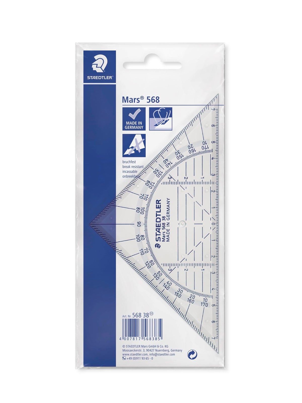 Staedtler Geometry set square 16cm nonbreak.