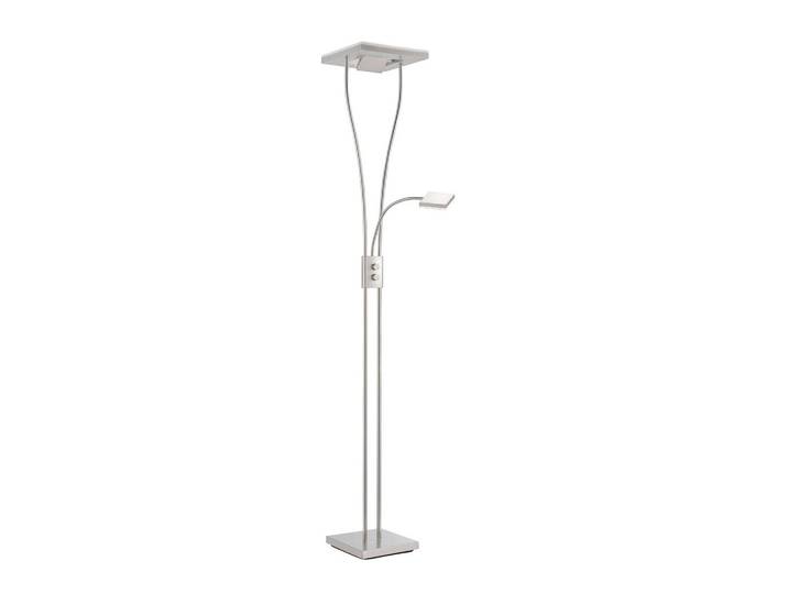 Stehleuchte, Nickelfarben, Metall, rechteckig, 57x197.5x57 cm, drehbar, getrennt schaltbar, 3-fach schaltbar, Lesearm, Lampen & Leuchten, Innenbeleuchtung, Stehlampen, Stehlampen