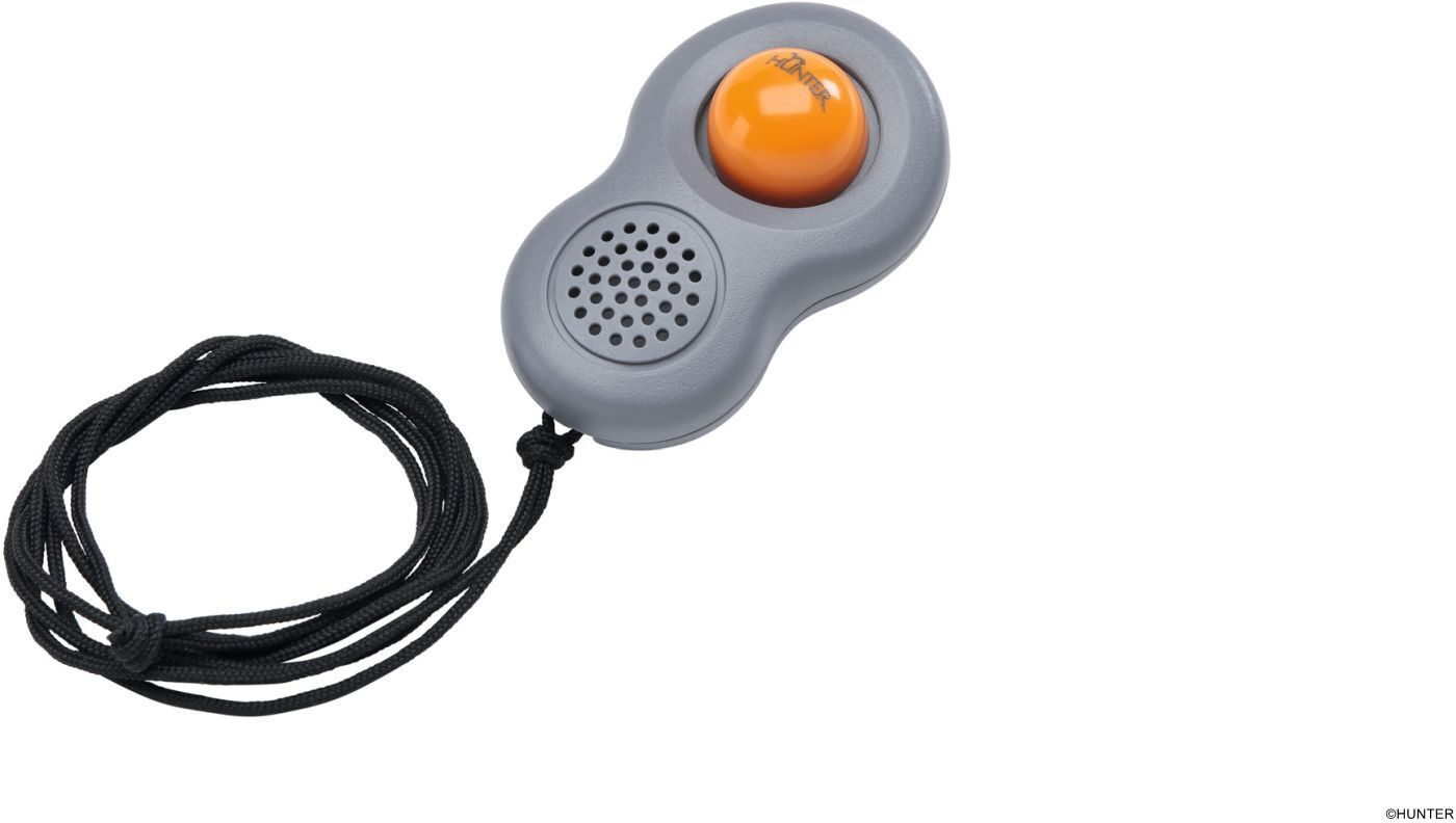 DOG SPORT HUNTER Clicker mit Umhängeband und Fingerschlaufe