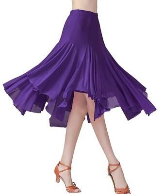 LightInthebox Women's Standard Dance 360-Degree Long Skirt Latin Salsa Rumba Flamenco Practice Dress
