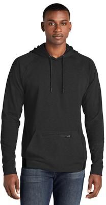 Sport-Tek ST571 PosiCharge Strive Hooded Pullover T-Shirt in Black size Small   Polyester Blend