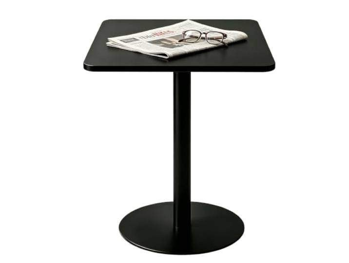 Yopappol Minimalistischer Couch-Beistelltisch Mit Einer Säule, Robuster Säulentisch Mit Runder Basis, Kompakter Kleiner Esszimmer-Bistrotisch Für Kleine Räume In Innenräumen(Schwarz,48x48x72cm)