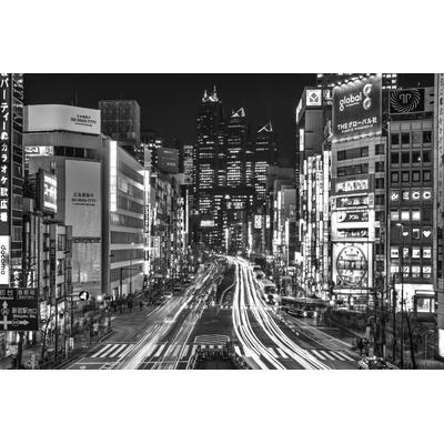 Fototapete PAPERMOON "Stadt Schwarz & Weiß", schwarz (schwarz, weiß), B:3m L:2,23m, Vlies, Tapeten