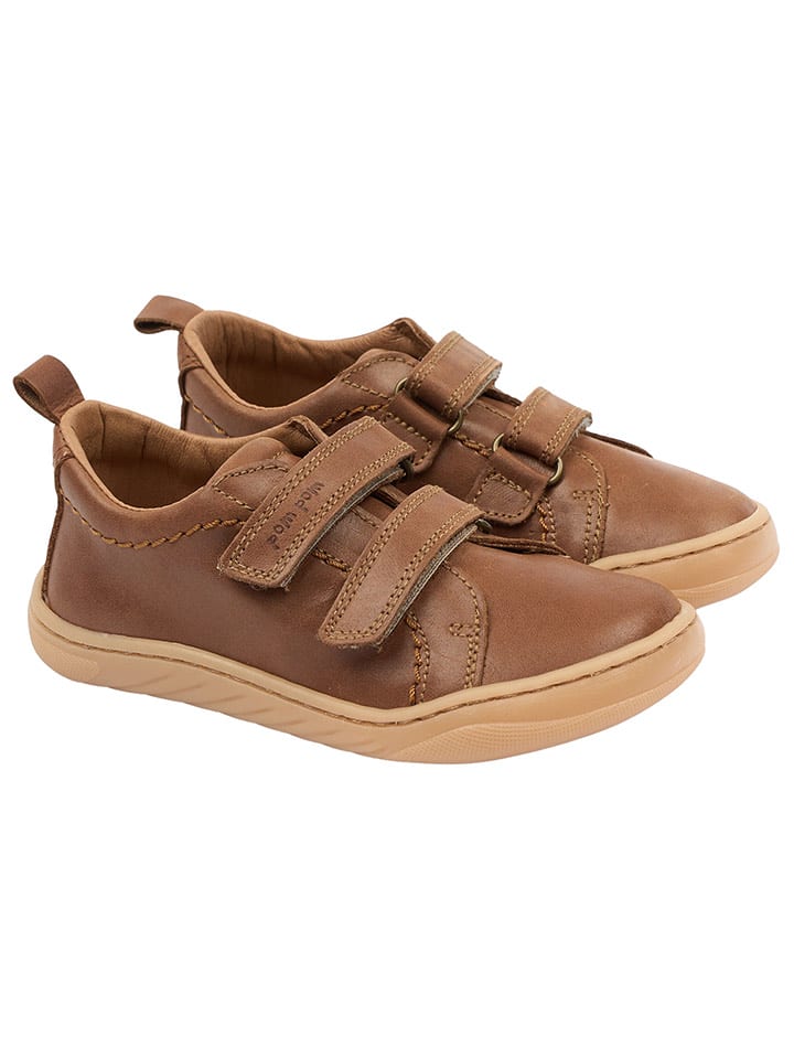POM POM Leder-Barfußschuhe in Hellbraun - 26